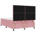 Cama Box Spring  con colchón Rosa 140x190 cm Terciopelo