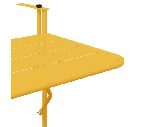 Mesa Colgante para Balcón VidaXL Plegable Mostaza 60x40 cm Acero