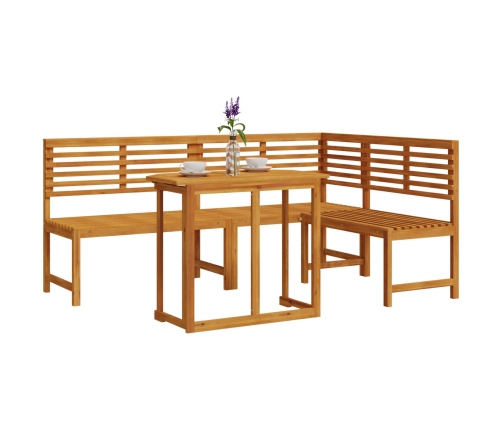 Conjunto de Bistro de Jardín de 3 Piezas de  en Madera Sólida de Acacia