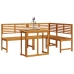 Conjunto de Bistro de Jardín de 3 Piezas de  en Madera Sólida de Acacia