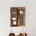 Armario de pared  con puertas de vidrio Madera antigua 69,5x34x90 cm