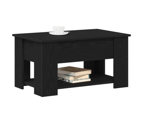 Mesa de Café de Roble Negro 79x49x41 cm Fabricada en Madera Ingenierizada