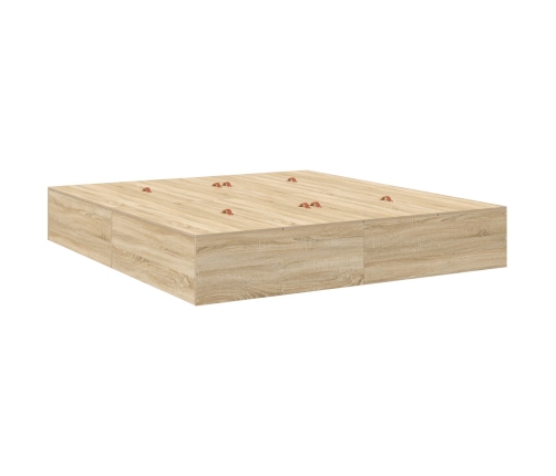 Base de cama  de roble de Sonoma 200x200 cm