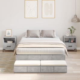 Estructura de Cama  Gris Concreto 120x200 cm
