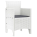Silla de Jardín  Set de 2 Blanco, Antracita Polipropileno, Poliéster