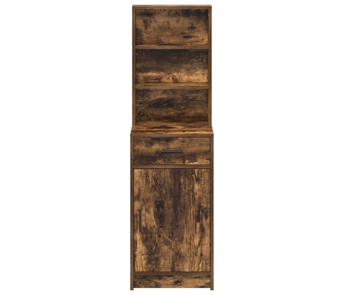 Gabinete Alto en Roble Ahumado, 40x41x135 cm, Hecho de Madera Elaborada