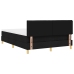 Cama con Somier  con Colchón Negro 160x200 cm Tela
