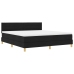 Cama Box Spring  con Colchón Negra 180x200 cm Tela