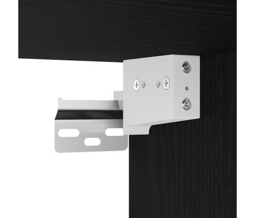 Espejo-Cabinet para Baño Roble Negro 60x16x60 cm Madera de ingeniería