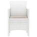 Silla de Jardín  Juego de 2 Blanco Taupe Ratan Plástico