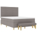 Cama con Somier  con Colchón y Banco Taupe 160x200 cm Tela
