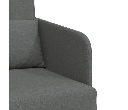 Sofá Cama de Piso  2-en-1 Gris Oscuro 65x80x83 cm Tela
