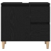 Gabinete de fregadero Madera de roble negra 65x33x60 cm Madera elaborada