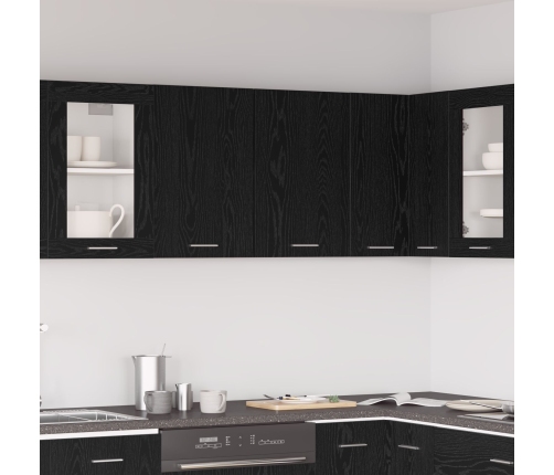 Armario colgante de roble negro  - 80x31x60 cm - Hecho de madera elaborada