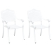 Silla de Exterior  Blanca Metal 62 x 64 x 93 cm Duradera