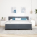 Cama Box Spring  con colchón gris oscuro Super King terciopelo