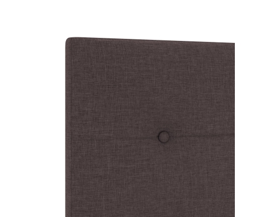Cabecero de  con botones capitoné marrón oscuro 140 cm de tela