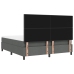 Cama de Caja de Resortes  Gris Oscuro Super King Tela