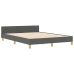 Estructura de Cama  Gris Oscuro 140x190 cm Tela