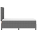 Cama con Base Tapizada  con Colchón Gris Claro 90x200 cm Tela de Terciopelo