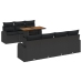 Conjunto de Comedor de Jardín de 8 Piezas con Cojines Negro Poliratán Acacia