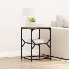 mesa auxiliar  de madera vieja 41x40x60 cm de madera de ingeniería
