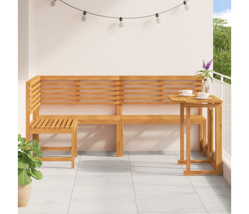 Conjunto de Bistro de Jardín de 3 Piezas de  en Madera Sólida de Acacia
