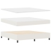 Cama Base Tapizada con Colchón Crema Super King Tela de Terciopelo