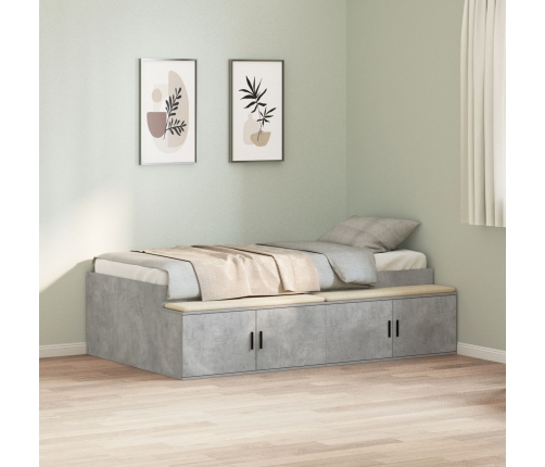 Estructura de Cama  Gris Concreto 100x200 cm