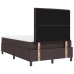Cama con muelles y colchón Marrón oscuro 120x200 cm Tela
