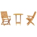 Juego de Bistro Plegable de 3 Piezas de Madera Maciza de Acacia