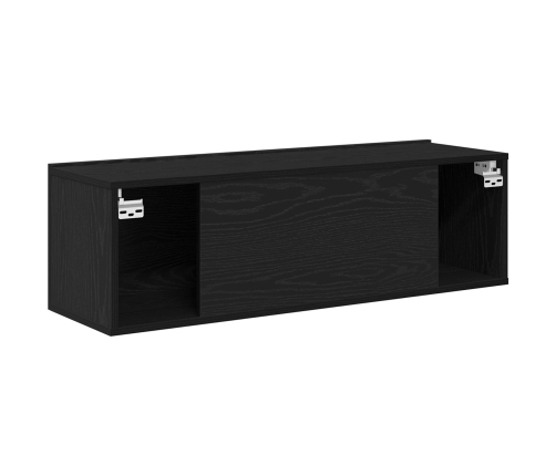 Armarios para TV 2 unidades Negro Roble 100x30x30 cm Madera