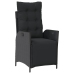 Set de Comedor de Jardín de 5 Piezas Poliratán Negro