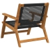 Sillas de Jardín  2 pcs Negros 76x67x73.5 cm Madera maciza de Acacia