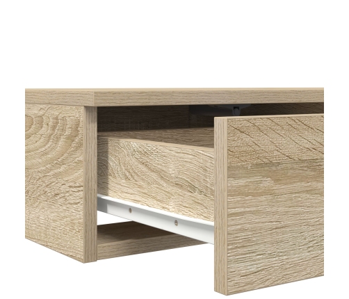Mesa de Noche Roble Sonoma Madera Elaborada 150 x 36.5 x 16.5 cm