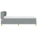 Cama Box Spring  con Colchón Gris Claro 90x200 cm Tela
