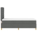Cama con Somier y Colchón  Gris Oscuro 100x200 cm Tela