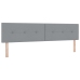Cama con Box Spring  con Colchón Gris Claro 200x200 cm Tela