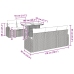 Set de Sofá de Jardín  7 Piezas Marrón, Gris