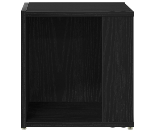 Mesa Lateral  Negro Roble 33x33x34,5 cm Madera Ingenierizada