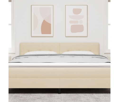 Cabecero  Button Tufted Crema 180 cm Tela