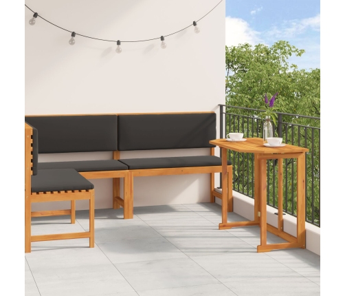 Juego de Bistro de Jardín de 3 Piezas con Cojines de Madera de Acacia