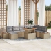 Conjunto de Sofá de Jardín  Juego de 9 Beige, Gris