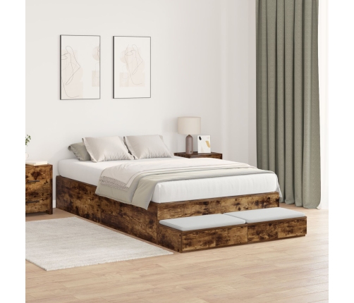 Estructura de Cama  Roble Ahumado 120x200 cm