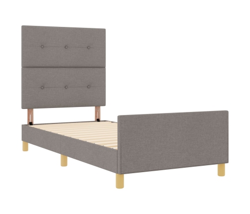 Marco de Cama  Taupe 80x200 cm Tela