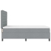 Cama con Box Spring  con Colchón Gris Claro 140x190 cm Tela