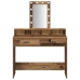 Mesa de Tocador  con Luces LED de Madera Vieja 100x41x140 cm
