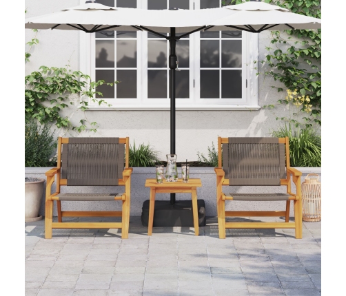 Sillas de Jardín  2 pcs Gris 67x77x73 cm Madera Maciza de Acacia