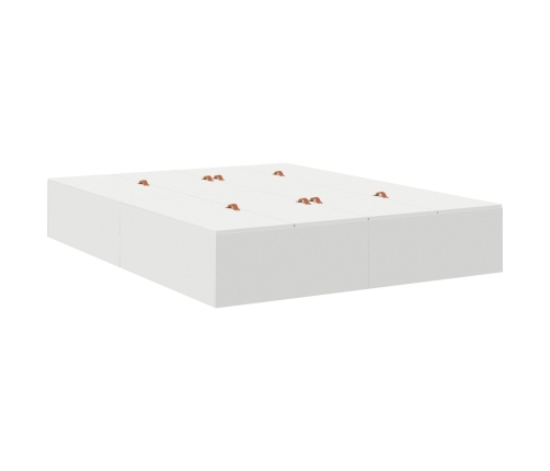 Marco de Cama con Almacenamiento  Blanco Madera Dura