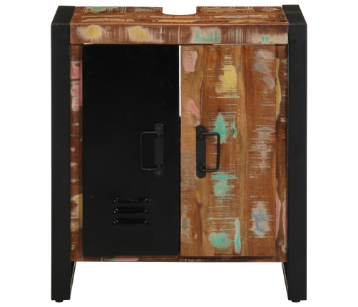 Armario de Baño  Multicolor 55x35x60 cm Madera Maciza Reciclada